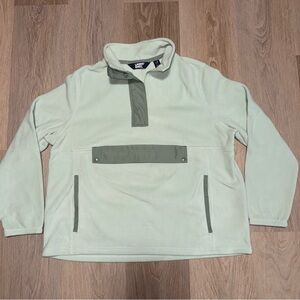 Lands’ End Green Fleece Long Sleeve Pullover - Size Large (14/16)